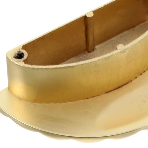 Close-up of the interior of an Antique Gold Semi Circle Cabinet Pulls Set Of 2 With 64mm Hole Spacing Zinc Alloy Drawer Handles for furniture