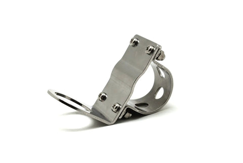 1.25 Inch Motorcycle Handlebar Mounting Bracket For 31.75mm Tubular Bars, Silver Finish, Rubber Adaptor Included, Fits 28.5mm USB Charger Mounts