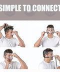 Mirage Fx Replacement Frame For Nasal Mask And Headgear, Durable Plastic Frame Accessory For Mirage FX Nasal Guard, Standard And Wide Fit, Reusable CPAP And BiPAP Part For Secure Comfort, man fitting CPAP nasal mask frame