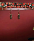 Handcrafted Wooden Wall Mounted Coat Rack Hook Multi Purpose Storage For Entryway Mudroom Bedroom with floral design and hooks.