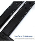 Heavy Duty Double Row Ball Bearing Cabinet Drawer Slides Side Mount Cold Rolled Steel Runners showing scratch-resistant surface treatment.