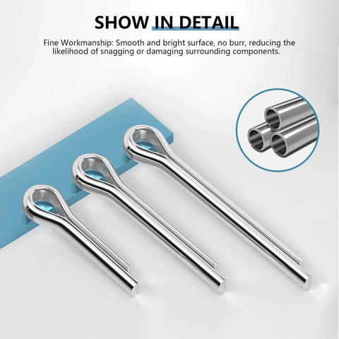 Complete 11 Size Cotter Pin Kit Made From Premium 304 Stainless Steel With 135 Pieces Split Pins For Automotive Machinery Repairs