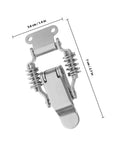 Heavy Duty Iron Spring Toggle Latches With Duckbill Shock Absorbing Design, measuring 7 cm, ideal for securing toolboxes and RV cabinets.