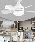 Quiet Operations Ceiling Fan With Integrated LED Light For Various Living Room Bedroom Enhancing Comfortable in modern interior