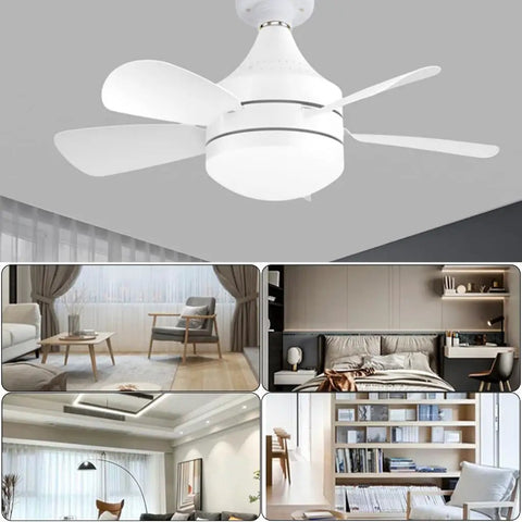Quiet Operations Ceiling Fan With Integrated LED Light For Various Living Room Bedroom Enhancing Comfortable in modern interior