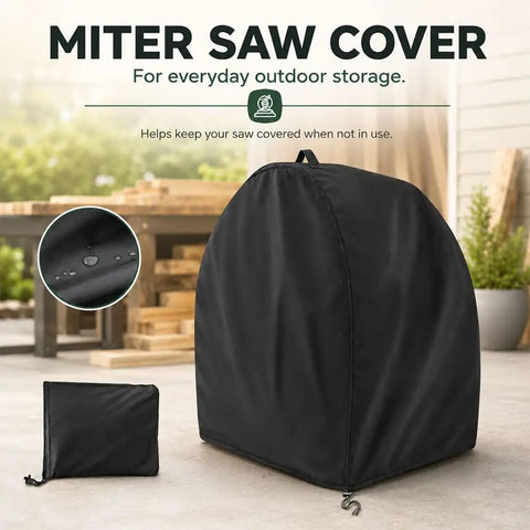 Built Like A Tank Miter Saw Cover Fits Costway Ep24567 Chop Saw Heavy Duty Dust And Rain Resistant Guard 210D Tough Weave Fabric Fast Grip Handle Garage Tool Storage Pouch Grey