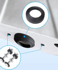 toilet repair bolt and gasket kit with stainless steel bolts and high density foam gasket for leakproof installation