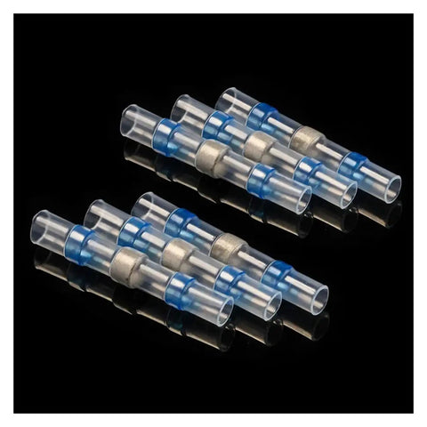 Super Cool Heat Shrink Soldering Terminal Kit With 130 Pieces Of Sulfur Sealed Splice Terminals For Electrical Wire Butt Connectors To Keep Your Wiring Game Strong And Durable For Any Heavy Duty Job, clear butt splices