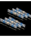 Pro Grade 130 Pc Heat Shrink Terminal Kit With Waterproof Seal Sleeves And Butt Connectors For All Your Electrical Wire Splicing Jobs That Are Totally Durable And Ready To Go Now clear heat shrink butt connectors with blue seals