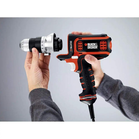 Matrix Quick Connect System Drill Driver With Tool Free Attachments Powerful 4 Amp Corded Drill Compact Lightweight Design in hand