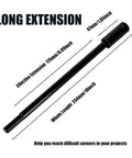 Heavy Duty 10 Inch Forstner Bit Extension With 3/8 Hex Shank Slaps Nasty Extra Reach On Your Drill, showing length and dimensions.