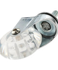 Slick Clear Pu Office Chair Casters Running Heavy Duty Silent Brakes With A Screw Threaded Stem close-up view of a caster wheel.