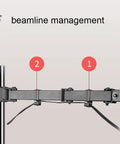 Dual Monitor Desk Mount For 20 To 27 Inch TVs, Fully Adjustable Articulating Arm Stand with cable management features.