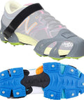Ice Traction Cleats For Running Shoes, Lightweight Grip, Aggressive Tread, Grey Green, X Large on shoe