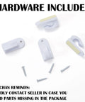 Adhesive hooks and screws for No Drill Adjustable Aluminum Curtain Rods 2 Pack With Adhesive Hooks White 26 To 50 Inch For Sheer And Tier Curtains Easy Install Durable Lightweight Door And Window Curtain Rod Set