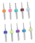 Garosa 6 Inch Mini Benchtop Drill Press With Variable Speed Up To 8000 Rpm And Jt0 Chuck drill bits collection in various colors, ideal for precise drilling.