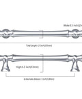 Diagram of 10 Pack 5 Inch Polished Chrome Kitchen Cabinet Handles and Drawer Pulls Set showing dimensions and polished finish.