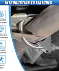 3 Inch U Bolt Exhaust Clamp for Pipes Heavy Duty Saddle Style Muffler Hanger in use, showing galvanized iron material.