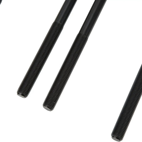 Heavy Duty Square U Bolts Kit For Rear Axle Leaf Springs 10 Inch Steel U Bolts With Nuts And Gaskets Replacement Suspension Repair For 1500 Trucks Built Tough For Quick Bolt On Install And Long Lasting Performance, black steel threaded U-bolts