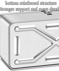 Hella Durable Waterproof Stainless Steel Tool Box With Dead Simple Dual Latches And Detachable Storage Tray close-up showing reinforced bottom structure.