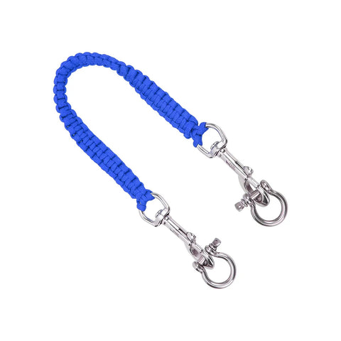 Underwater Camera Lanyard With Retractable Stainless Steel Hook And 360 Degree Rotation, Rugged Marine Grade Carry Rope, Royal Blue Finish.