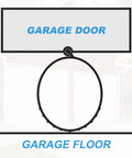 Diagram showing P-Bulb Bottom Weather Seal For Overhead Garage Doors Fits 16 Feet 4 Inches Models Gray Durable Door Weather Stripping