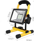 Led Rechargeable Work Light, 100W Rechargeable Floodlights Portable Le with adjustable handle and light angles