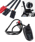 Electric Wheelchair Controller With Smooth Speed Change And Easy Install Works With Most Wheelchairs Stable Electromagnetic Brake System For Safe Parking And Anti Skid Stops Quick Replacement For Disabled Comfort On The Go with cables and wheelchair installation view.