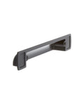 Rochdale Matte Black Cup Pull 3-3/4 Inch Center To Center Pack Of 10 Durable Zinc Cabinet Drawer Pulls side view with mounting hardware