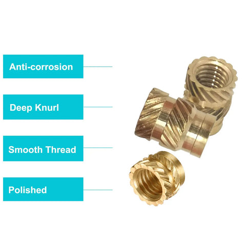 Heat Set Inserts For Plastic 3D Printing Kit With M2 M2.5 M3 Brass Threaded Inserts, 170 Pieces, Multi Size Assortment For Strong, DIY Friendly, Long Lasting Parts