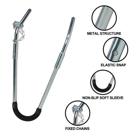 Pro Grade Ladder Stabilizer Brackets With Foam Elbows And Anti Shedding Device, metal structure with non-slip sleeve