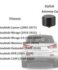 Antenna Delete Cap Kit For Mazda Mitsubishi Subaru Models, black aluminum cap, compatible with Mitsubishi Lancer, Mirage, Outlander.