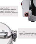4500G High Speed Swing Type Grain Mill Grinder 2200W Stainless Steel Pulverizer lid and control features close-up
