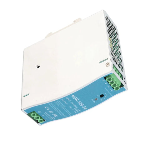 Heavy Duty 120W Rail Power Supply 24V 5A for Industrial Machines NDR 120 24 with aluminum-plastic enclosure