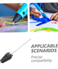 3D Pen Nozzle Replacement Kit With Easy Swap Tips For Stable Temperature Regulation And Improved Extrusion Universal Nozzle Parts For Reliable Printer Head Performance Black, close-up tip