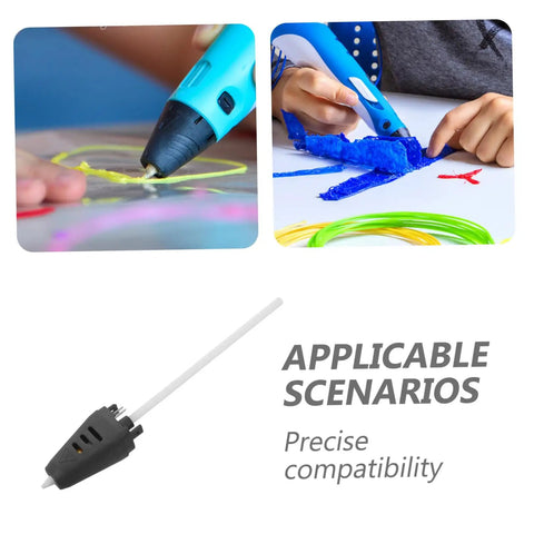 3D Pen Nozzle Replacement Kit With Easy Swap Tips For Stable Temperature Regulation And Improved Extrusion Universal Nozzle Parts For Reliable Printer Head Performance Black, close-up tip