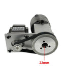 Heavy Duty 4th Axis Rotary Indexing Head With Nema 34 Stepper Motor 100mm Chuck, detailed motor and gear view.