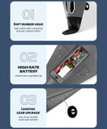 Close-up of features on the 4 Channel RC Plane With 2.4GHz Radio For Beginners, Lightweight EPP Foam Jet With SR 72 Recon Look.