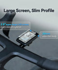Wireless GPS Bike Computer With ANT Plus And Bluetooth Two Point Eight Inch LCD Screen IP67 Waterproof mounted on handlebars