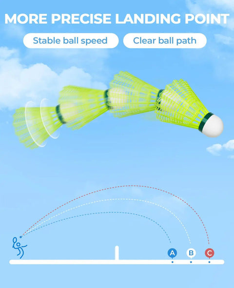 12 Pack Nylon Badminton Shuttlecocks For Backyard Fun And Outdoor Play, Wind Resistant 5.5g Weighted Birdies In Flight