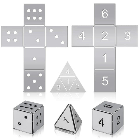 Three Style Aluminum Welding Coupon Set For One Point Five Inch Practice Plates, DIY Dice Shapes, Square And Triangle Coupons