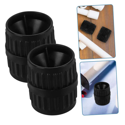 Two Pack Tubing Reamer For Water Pipes Deburring Tool Set, compact for copper PVC piping, handy plumber gear in close-up view