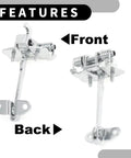 Peugeot Door Hinge Check Strap Kit For Expert 1995 2007 And 806 1994 2002 front and back view of metal hinge stopper