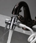 Brass Diverter Valve With Aerator And 3 Way Splitter, showcasing male thread adapter and 360 swivel faucet connector in chrome finish