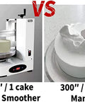 Automatic Birthday Cake Smoothing Coating Machine For 4 To 12 Inch Cakes With LCD Display vs manual frosting comparison