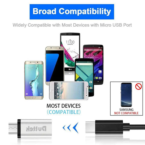 USB C To Micro USB OTG Adapter For Fast Data Transfer And Charging 480Mbps Compatible With FLIR One Pro Huawei Y7 and more devices