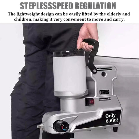 Killer 1600W Airless Paint Sprayer With Sixteen Foot Hose, High Pressure Wall And Ceiling Paint Gun for easy transport and set up.