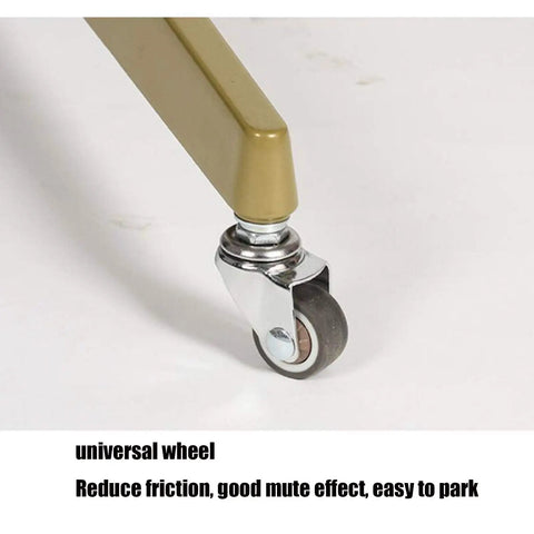 Close-up of a universal wheel for Rock Solid Mobile Laptop Desk With Fully Adjustable Rolling Casters, designed for smooth mobility.