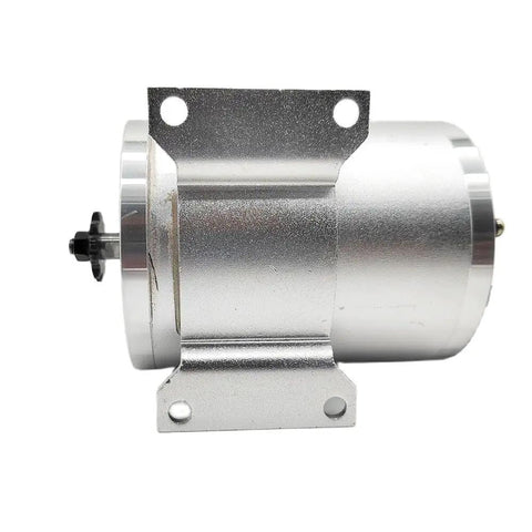 Beefy 48V 2000W Brushless Motor For Electric Scooters And Motorcycles, 4500 RPM Peak, MY1020 Type Compatible, Mid Drive Design, Supports 100 To 200kg Load, Durable Copper Windings And Alloy Shell side view with alloy mount brackets