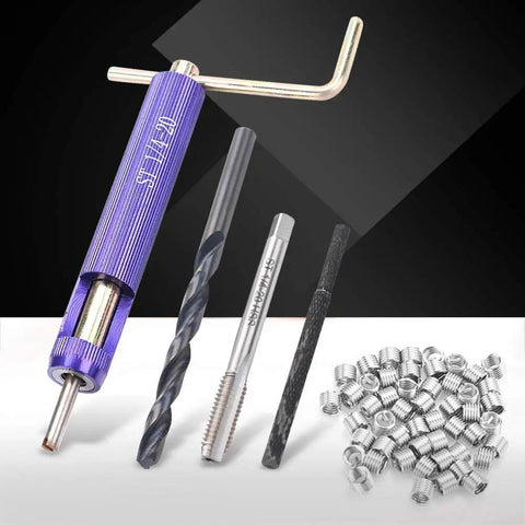 50 Pcs 1/4-20 UNC Stainless Steel Thread Insert Kit With Installation Tool For Damaged Tapped Holes Pro Grade Heavy Duty Reinforcement